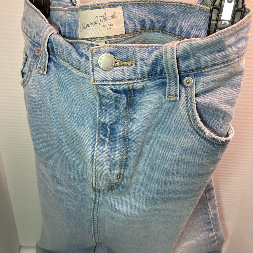Denim Skirt, Full-Length Skirt, Lightwash Denim, Denim skirt with Slit size 12